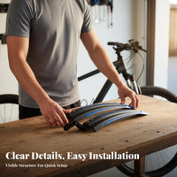 Front Rear Bike Mudguard Cycle Mud Flaps Adjustable Mountain Bike Splatter Guard for Trail Riding