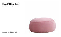 Soft & Comfortable Round Pouf Ottoman Lightweight & Portable Beanbag Chair Versatile Use Floor Seating High Resilience for Students, Parents, Balcony, Small Areas, Living Room, Lounge Area