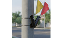 Double Flagpole Bracket Aluminum Alloy 2-Position Flag Mount Rust Wall Mount Flagpole Holder for House, Porch, Garage