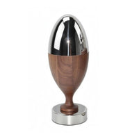 Wood-Grain Finish Goblet-Shaped Utensil Holder Set Silver-Toned Metal Accents Decorative Utensil Holder Set Lidded Silverware Utensil Holder Slotted