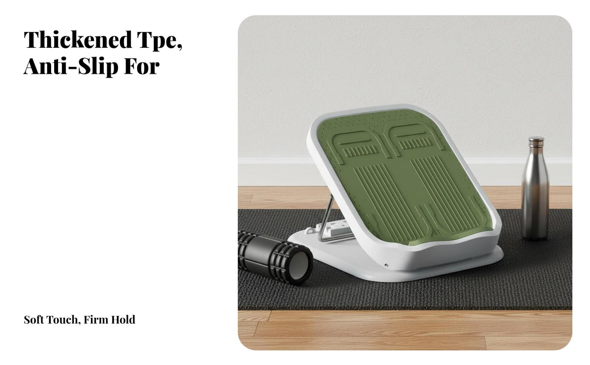 Non-Slip Surface Calf Stretcher Board Stable Design Calf Stretcher Portable Adjustable Slant Board Heavy Duty for Runners, Athletes, Seniors, Home Gym, Office