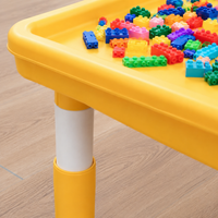 Kids Activity Table, Height Adjustable Tuff Tray for Messy Play, 120cm x 50cm Rectangular Water Table, Synthetic Polymer for Kindergarten