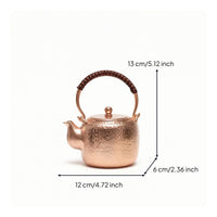 Copper Tea Kettle Heavy Gauge Copper Kettle Thick Stovetop Teapot for Tabletop