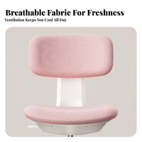 Thick Padded Seat Ergonomic Task Chair 360-Degree rotation mediumspine Mesh Task Chair space-saving Design Computer Seating Wheeled Base for Students, distant Workers, Adults, Study Room, Bedroom, Workspace
