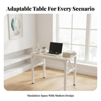 Foldable Fold-up Computer Table Space-Saving Collapsible Desk Minimalist Design Household Furniture Multi-Functional for Apartment Dwellers, Students, Home Office Workers, Small Areas, Dorm Room, Kitchen, Bedroom