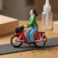 Miniature 1:87 Cyclist Figure DIY Craft PVC Cyclist Figure Scene Filler Cyclist Figures for Landscape Scenes
