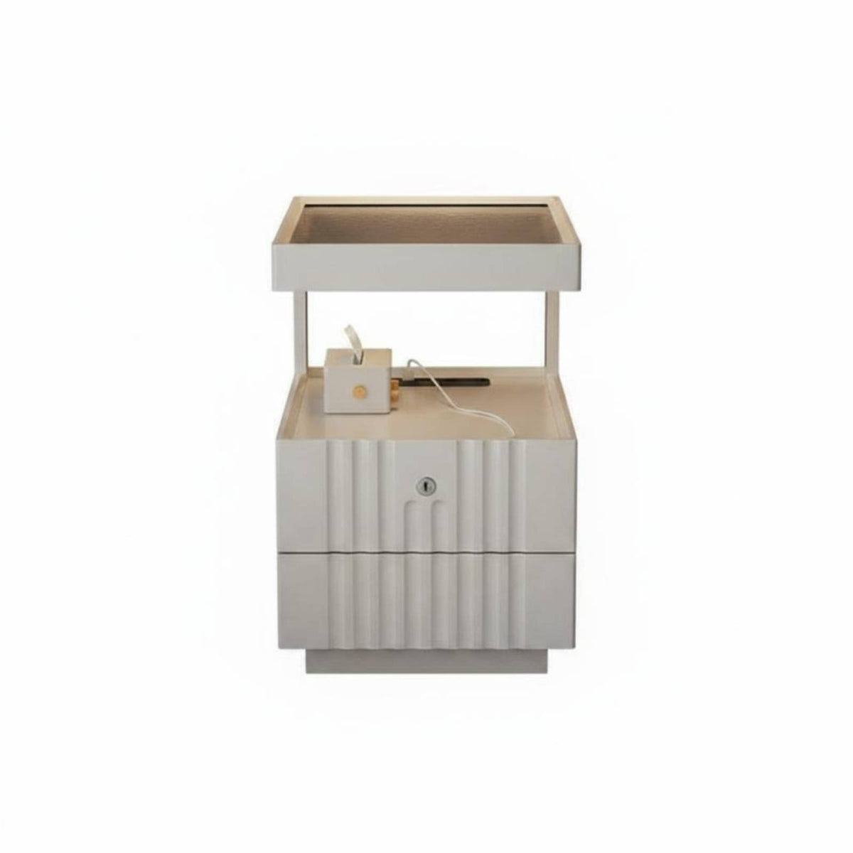 Space-Saving Narrow Storage Cabinet space-efficient Filler Narrow Side Table Minimalist Design Nightstand Rounded Corners for Apartment Dwellers, Students, homeowners, Small areas, Home Office