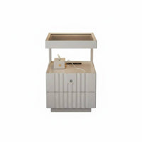 Space-Saving Narrow Storage Cabinet space-efficient Filler Narrow Side Table Minimalist Design Nightstand Rounded Corners for Apartment Dwellers, Students, homeowners, Small areas, Home Office