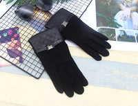 Men's Winter Touchscreen Gloves - Warm Fleece Lined Cotton for Driving & Sports