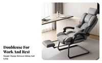 No Wheels Reclining Sled Base Chair Support Sled Base Armchair Ergonomic Design Computer Seat Thick Padded Cushion for Executives, Clients, Students, Conference Room, Restping