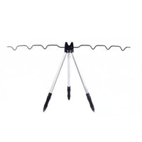 Fishing Rod Tripod Stand Adjustable Height Sea Fishing Rod Tripod Telescopic Pole Holder Rustproof Counterweight Hook