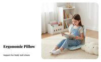 spine Support Plush Character Lounger Ergonomic Design children's Furniture Soft and Comfortable Floor Chair Lightweight for Toddlers, Students, Preschoolers, perusing Corner, on the Bed, Dorm Room, Playroom