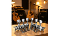 6 Pieces Closed-Gear Guitar Locking Tuners Precision Guitar Tuning Machines with Sealed Housing Easy to Install Locking Tuner Accurate for Guitarists, Luthier