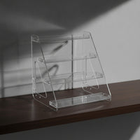 Tiered Acrylic Display Stand 4-Tier Display Stand with Tiers Acrylic Riser Clear Transparent for Collectors, Countertop, Vanity