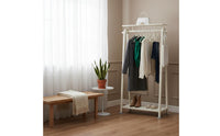Multi-Functional Freestanding Clothes Rack Space-Saving Design Clothes Rack with Shelf Versatile Design Household Storage Heavy-Duty for Entryway