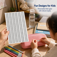 Transparent Name Stickers for Kids, Waterproof Tear-Resistant Labels for School Supplies