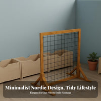Floor Standing Grid Display Multi-Functional Floor Standing Mesh Display Stand Display Versatile Freestanding Wire Grid Stand for Schools, Classrooms