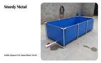 Foldable Fish Pond Waterproof Canvas Aquaculture Pond Extra Thick Portable Fish Farming Pool for Aquaculturists, Farmers, Backyard, Garden, Greenhouse