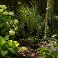 Metal Silhouette Garden Stake for Outdoor Yard and Lawn Decor