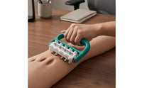 Metal Rods U-Shaped Massage Roller Hand-Operated Handheld Massage Roller Lightweight Self Care Tool Multipurpose for Legs, Back, Shoulders, Waist