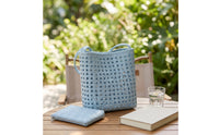 Braided Woven Bag with Pouch Lightweight Tote Bag with Pouch Casual Openwork Tote Compact for Women, Summer, Travel, Shopping