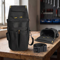 Tool Belt Pouch Adjustable Tool Pouch with Belt Wear-Resistant Compact for Electricians, Construction Sites, Home Repairs