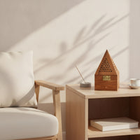 Incense Burner Box Pyramid Incense Box with Drawer Tabletop Decorative for Meditation, Tea Room