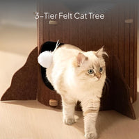 Felt Cat Tree Cave Condo with Enclosed Multi-Level Design