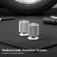 2 Pieces Tire Valve Stem Cap Dustproof Aluminum Valve Stem Cap for Motorcycle Driver S, Car Modification, Auto Repair Shop, Garage