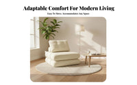 Minimalist Design plush Single-Seater Sofa Movable CumulusShaped Armchair Cream visual appeal Indoor Furnishing Soft Upholstery for Apartment Dwellers, telecommuting Workers, Living Room, Balcony, perusing corner, Home Office