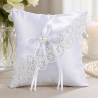 Satin Wedding Band Pillow Elegant Band Bearer Pillow Soft Easy to Carry for Bride