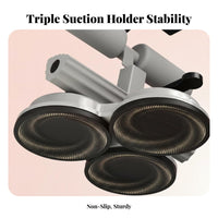 Thickened Soft Foam Triple Suction Ab Exerciser Beginner Friendly Suction Cup Sit-up Bar Phone Holder Floor Sit-up Aid for Women, Students, Beginners, Indoor, Gym