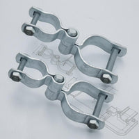 2 Pieces Galvanized Steel Chain-Link Gate Hinge Threaded Bolt Gate Hinge Clamp
