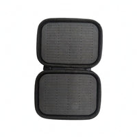 Zip-Around Fishing Lure Storage Case Compact EVA Tackle Case Rectangular Lure Storage Bag Black for Anglers, Fishermen