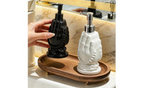 Sculptural Buddha's Hand Soap Dispenser Decorative Hand-Shaped Pump Bottle Silver Pump Dispenser