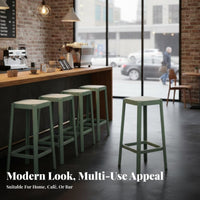 Minimalist Design Stackable Counter Stool with Backrest Easy Maintenance Bar Chair Sturdy Frame Household Furniture single-Piece Molding for Homeowners, Restaurant Owners, Adults, Coffee Shop, Bistro, Kitchen, Reception Area