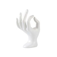 Resin Band Holder Display Hand Stand Sculptural Jewelry Display with Rounded Base Tabletop Hand Jewelry Holder Compact for Vanity Tables