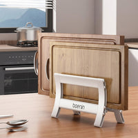 Cutting Board Stand, For Rental Kitchens, Anti-Slip, Aluminum Alloy, Matte Finish, Space-Saving, Freestanding