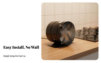 No-Drill Installation Mini Kitchen Smoke Extractor Strong Suction Portable Range Hood Compact Design Ductless Smoke Extractor Quiet Operation for Apartment Dwellers, Home Cooks, RV Owners, Small Areas, Dorm Room, Hot Pot, Indoor BBQ
