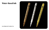 Waterproof Ink Shimmering Brush Marker Fade Resistant Double-sidedEnded Shimmering Writers High Coverage Paint Pen Multi-Surface Use for Artists, Students, Crafting