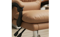 Luxury Design Leather Executive Chair Comfortable High Back Executive Chair Thickly Padded Cushion Adjustable Support for Executives, Conference Room