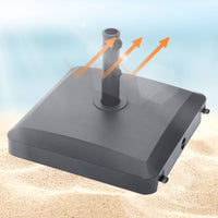 Patio Umbrella Base Square Wheeled Umbrella Base Wheels Outdoor Accessory