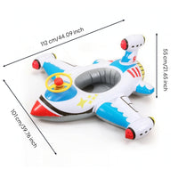 Child-Friendly Airplane Inflatable Toddler Pool Raft Fun Airplane Pool Raft Playful Toy Strong Buoyancy for Toddlers