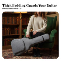 41 Inch Guitar Case Shockproof Acoustic Guitar Gig Bag Comfortable Carry Handles Musical Instrument Accessory for Journeyers, Students, Travel