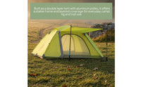 Double Layer Backpacking Tent Lightweight 2-Person Tent Outdoor Shelter Portable Easy Setup for Trekking