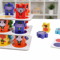 jungles Balance Stack Educational Animal Stacking Blocks Screen Wood Equilibrium Pieces Game for Kids