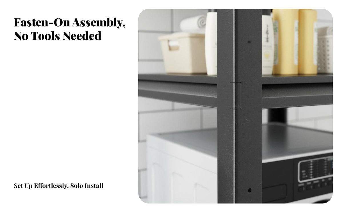 Large Capacity over the Washer Storage Rack Strong Load-Bearing over the Washer Shelf Heavy Duty Washing Machine Space Saver Shelf Easy Assembly for Balcony, Kitchen, Bathroom