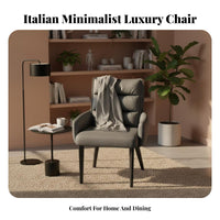Upholstered Leisure Seat Light Luxury Design & Aesthetic Upholstered Armchair with Splayed Legs Comfortable