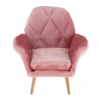 1:6 Scale Sofa European Style Dollhouse Single Sofa Solid Wood Legs Miniature Armchair for Hobbyists, Diorama
