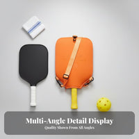 Pickleball Paddle Bag Wear-Resistant Neoprene Paddle Sleeve Pickleball Racket Cover Adjustable Strap Long-Lasting for Travel